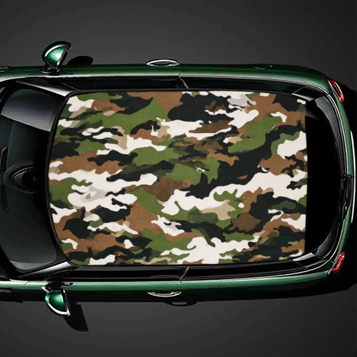 Classic Camouflage Car Roof Sticker PVC Self Waterproof stick , Striking Auto Exterior Accessories Decoration Protect Gift For C
Classic Camouflage Car Roof Sticker PVC Self Waterproof stick , Striking Auto Exterior Accessories Decoration Protect Gift For C