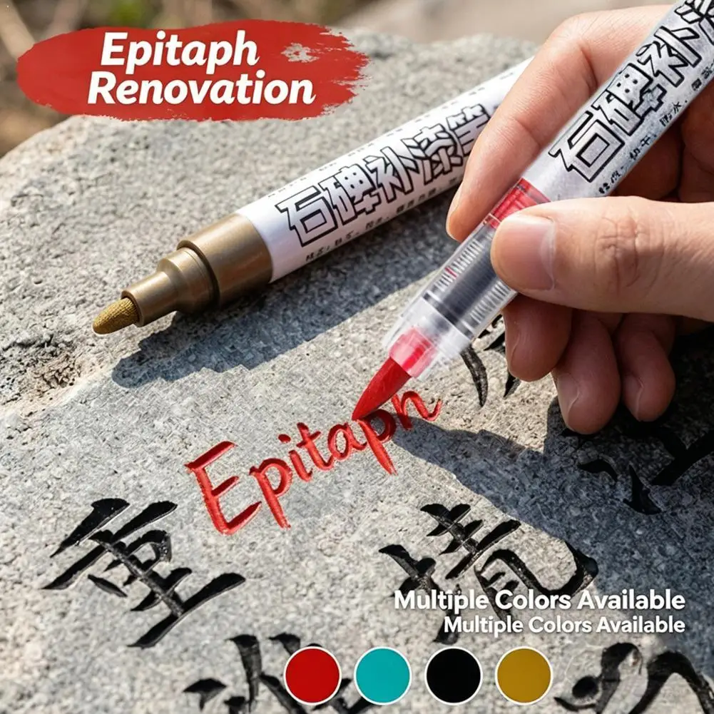Large Capacity Stone Inscription Restoration Pen - 3mm Marker Waterproof UV-Resistant For Tombstone Repair Tool
Large Capacity Stone Inscription Restoration Pen - 3mm Marker Waterproof UV-Resistant For Tombstone Repair Tool 