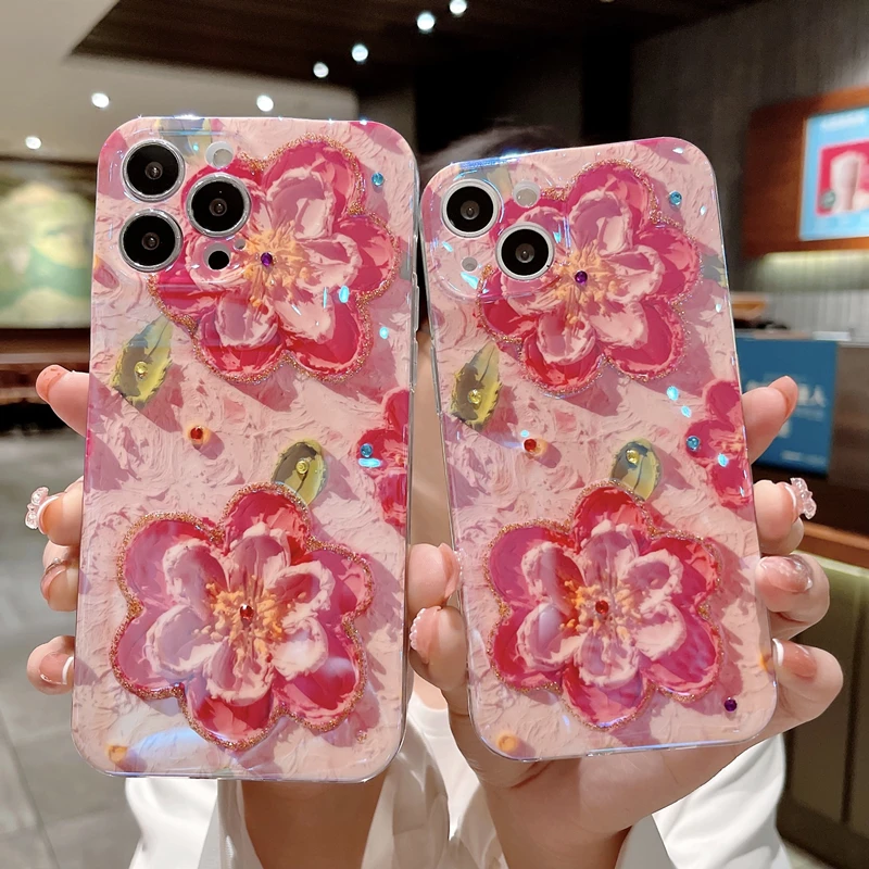 Fashion Flowers Glitter Diamond Laser Phone Case For iPhone 14 13 12 11 Pro Max X XS XR 7 8 Plus SE Luxury Soft Shockproof Cover
Fashion Flowers Glitter Diamond Laser Phone Case For iPhone 14 13 12 11 Pro Max X XS XR 7 8 Plus SE Luxury Soft Shockproof Cover