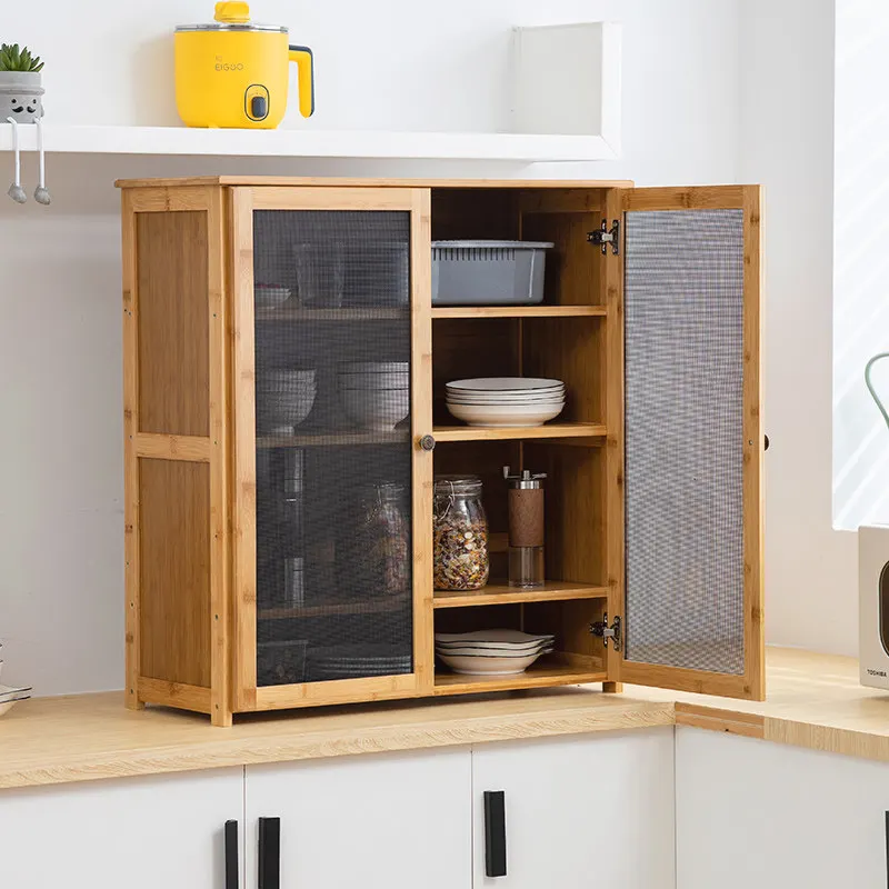 Kitchen Cabinet Multilayer Food Storage Cupboard with Screen Ventilation for Home Rental
Kitchen Cabinet Multilayer Food Storage Cupboard with Screen Ventilation for Home Rental