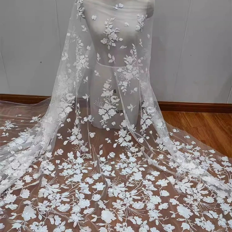 Beaded Embroidered Lace Mesh Fabric for DIY Sewing Handmade Wedding Dress Garment Accessories Clothing Fashion Material Cloth
Beaded Embroidered Lace Mesh Fabric for DIY Sewing Handmade Wedding Dress Garment Accessories Clothing Fashion Material Cloth