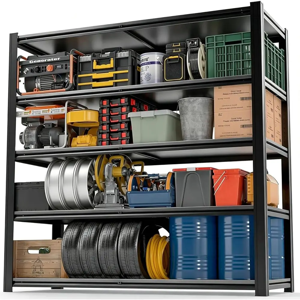 72 Heavy-Duty Adjustable Metal Storage Shelves for Garage, Basement, Pantry, and Office - Holds 3500 lbs
72 Heavy-Duty Adjustable Metal Storage Shelves for Garage, Basement, Pantry, and Office - Holds 3500 lbs