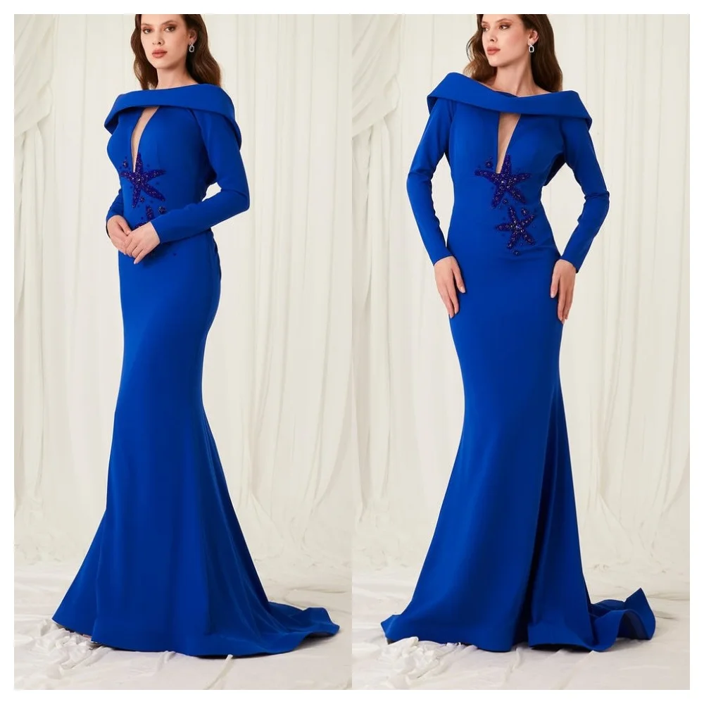 customizedCustomized Elegant Blue Jersey Party Dress Classic Boat Neck Off the Shoulder Sleeveless Party Dress Fashion Celebrity
customizedCustomized Elegant Blue Jersey Party Dress Classic Boat Neck Off the Shoulder Sleeveless Party Dress Fashion Celebrity