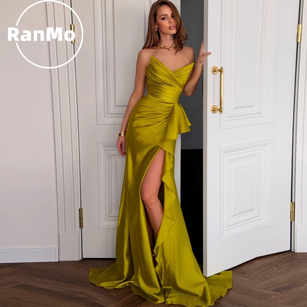 Ranmo 2026 yellow-green Woman Ball Gown Luxury Dress Satin Elegant Gala Evening Dresses for Special Occasions Lapel Prom Gown
Ranmo 2026 yellow-green Woman Ball Gown Luxury Dress Satin Elegant Gala Evening Dresses for Special Occasions Lapel Prom Gown
