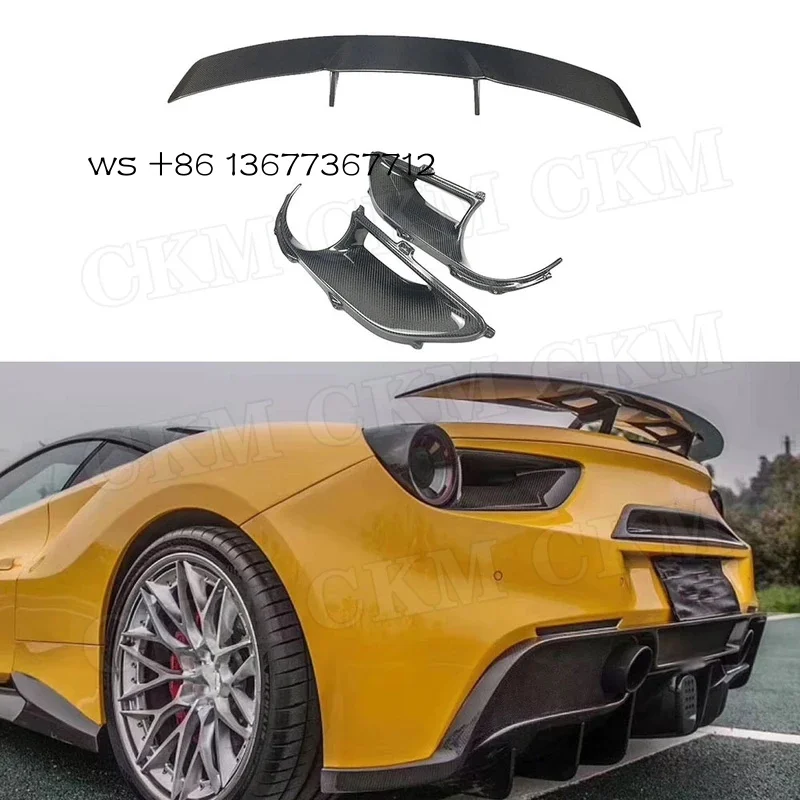 Factory hot salesDry Carbon Fiber Front Lip Flaps Side Skirts Air Vent cover Diffuser Rear Boot Trims for 488 GTB Body kit
Factory hot salesDry Carbon Fiber Front Lip Flaps Side Skirts Air Vent cover Diffuser Rear Boot Trims for 488 GTB Body kit