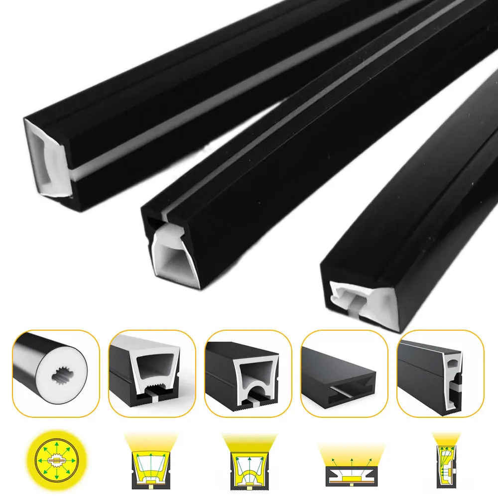 Black Led Neon Silica Gel Tube Soft Rope Tube IP67 Waterproof For WS2812B SK6812 WS2811 5050 RGB Flexible Strip Light 1M-5M
Black Led Neon Silica Gel Tube Soft Rope Tube IP67 Waterproof For WS2812B SK6812 WS2811 5050 RGB Flexible Strip Light 1M-5M