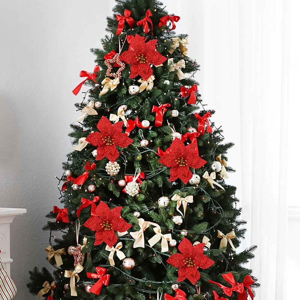 6Pcs Christmas Tree Flower Artificial Simulated Decorative Flowers Bright Vivid Colors Glittering Design Xmas Tree Flower
6Pcs Christmas Tree Flower Artificial Simulated Decorative Flowers Bright Vivid Colors Glittering Design Xmas Tree Flower