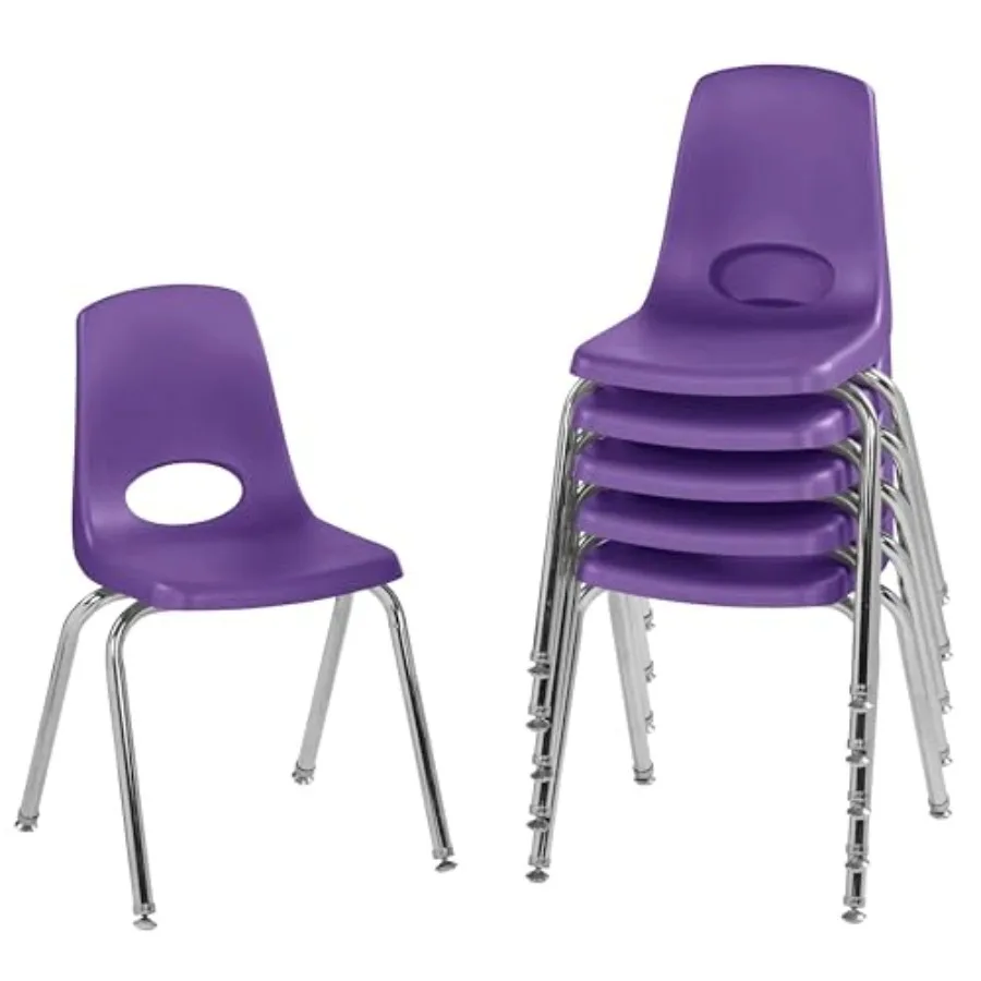 FDP 16" School Stack Chair, Stacking Student Seat with Chromed Steel Legs and Nylon For In-Home Learning or Classroom - 6-Pack,
FDP 16" School Stack Chair, Stacking Student Seat with Chromed Steel Legs and Nylon For In-Home Learning or Classroom - 6-Pack,