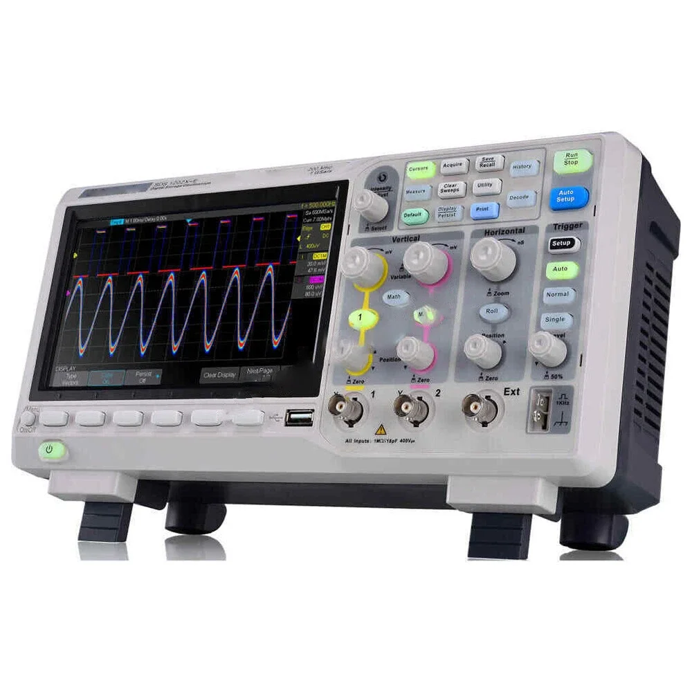 Siglent SDS1202X-E Digital Oscilloscope 200MHz 2CH 1GSa/s Super Phosphor Oscilloscope with FFT & Math Functions
Siglent SDS1202X-E Digital Oscilloscope 200MHz 2CH 1GSa/s Super Phosphor Oscilloscope with FFT & Math Functions