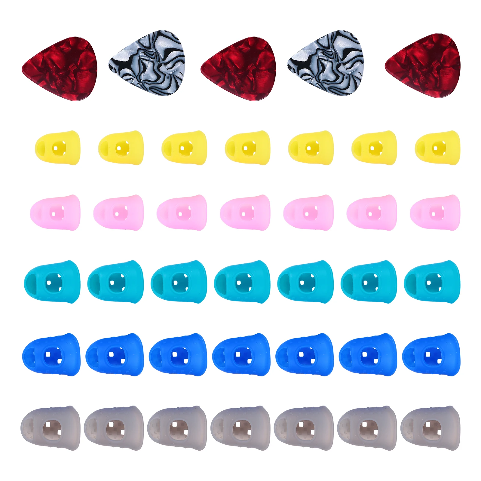 Finger Cots Protector Sleeve Protective Sleeves Cover Pick Guitar Dial Picks Colorful Ukelele Playing Tools 
Finger Cots Protector Sleeve Protective Sleeves Cover Pick Guitar Dial Picks Colorful Ukelele Playing Tools
