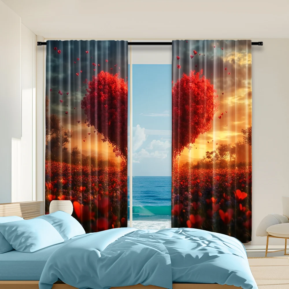 2 pcs, versatile polyester transparent curtains for home decoration Heart Tree Rose for use in bedrooms and living rooms
2 pcs, versatile polyester transparent curtains for home decoration Heart Tree Rose for use in bedrooms and living rooms