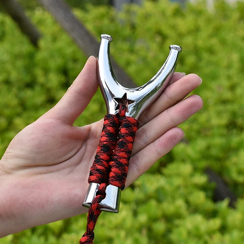 All-metal Stainless Steel Straight Handle Slingshot Rope Anti-slip Slingshot Toy Hunting Shooting Sling U-shaped Slingshot
All-metal Stainless Steel Straight Handle Slingshot Rope Anti-slip Slingshot Toy Hunting Shooting Sling U-shaped Slingshot