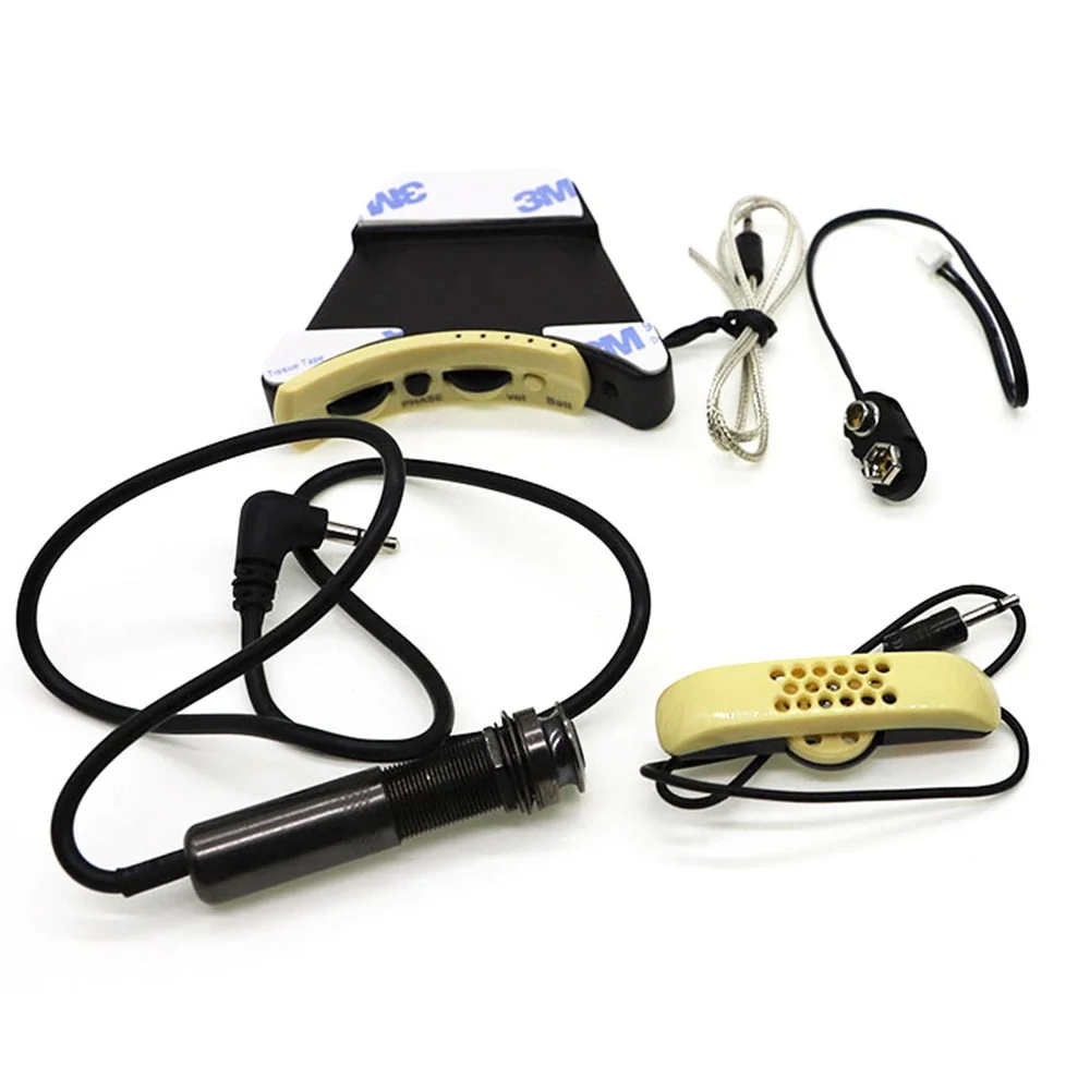 Sound Hole Acoustic Guitar Pickup with Mic Pressure Control Phase Volume Controls Soft Piezo DC 9V Guitar Accessories
Sound Hole Acoustic Guitar Pickup with Mic Pressure Control Phase Volume Controls Soft Piezo DC 9V Guitar Accessories