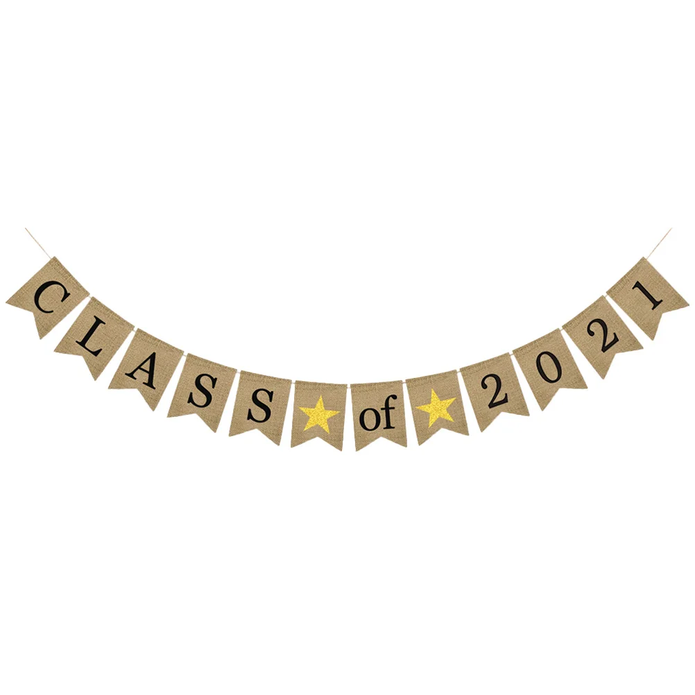 1pc Graduation Party Flag 2021 Linen Banner Banner Linen Material Wall Hanging Garland Indoor Outdoor Celebrations
1pc Graduation Party Flag 2021 Linen Banner Banner Linen Material Wall Hanging Garland Indoor Outdoor Celebrations