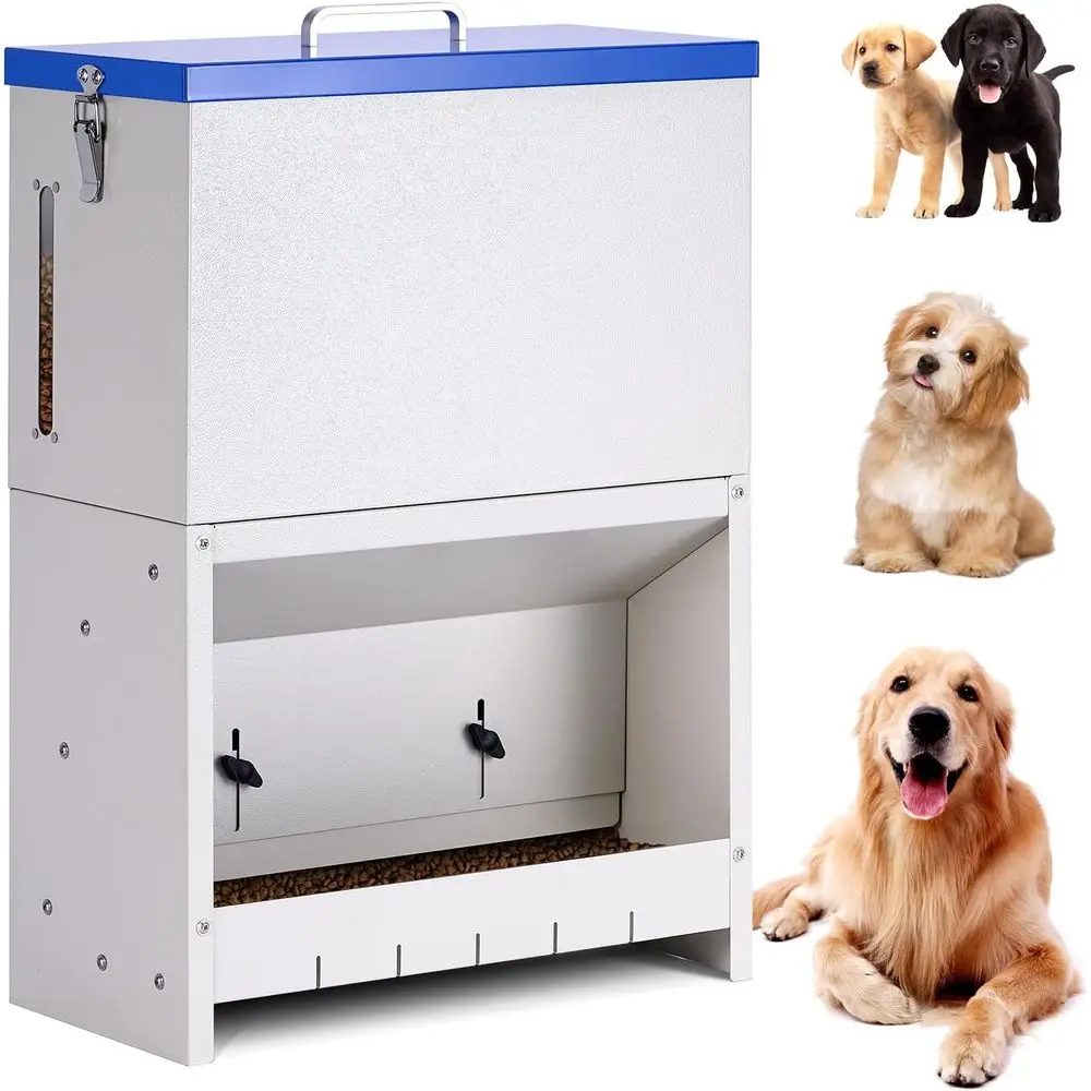 Galvanized Metal Pet Food Station, Large Capacity Automatic Gravity Feeder for Small, Medium, and Large Dog Breeds (Blue)
Galvanized Metal Pet Food Station, Large Capacity Automatic Gravity Feeder for Small, Medium, and Large Dog Breeds (Blue)