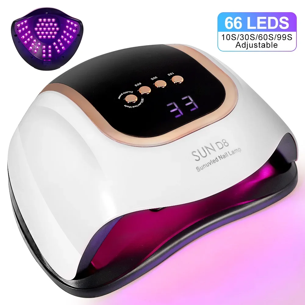 UV LED Nail Lamp, Nail Dryer For Gel Polish, 3 Timers Curing Lamp Professional Nail Light, 66Pcs Uv Beads And Automatic Sensor
UV LED Nail Lamp, Nail Dryer For Gel Polish, 3 Timers Curing Lamp Professional Nail Light, 66Pcs Uv Beads And Automatic Sensor