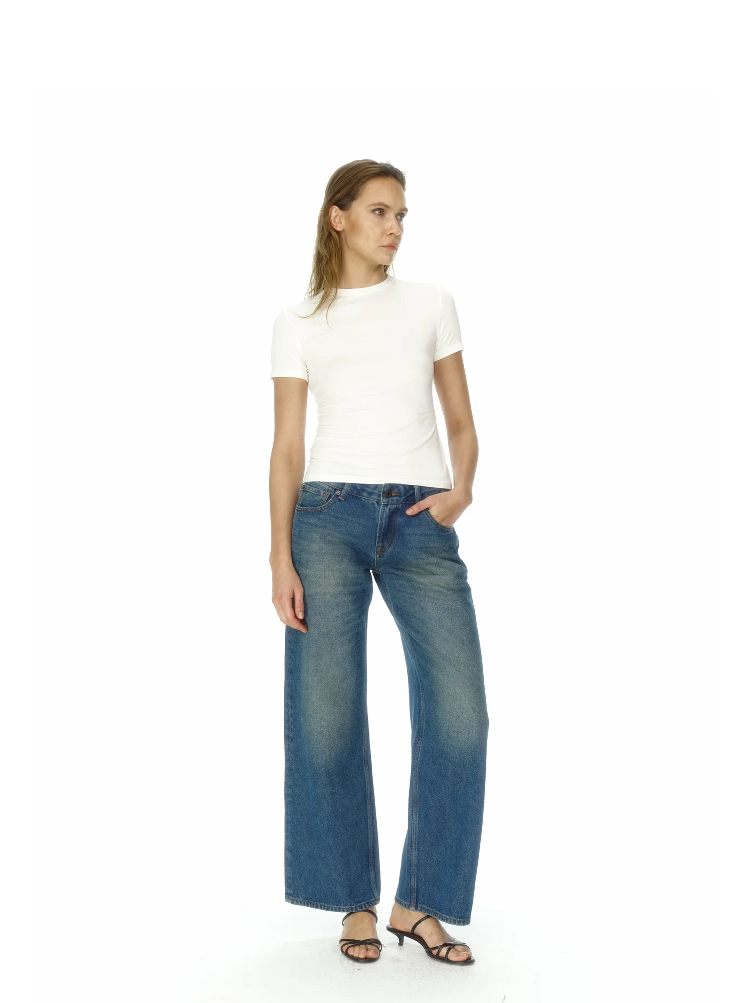 Soft Skin-Friendly Tight Fit round Neck Short Sleeve T-Shirt Alright Then Cloud Feeling Commute Style Summer Women's Top
Soft Skin-Friendly Tight Fit round Neck Short Sleeve T-Shirt Alright Then Cloud Feeling Commute Style Summer Women's Top
