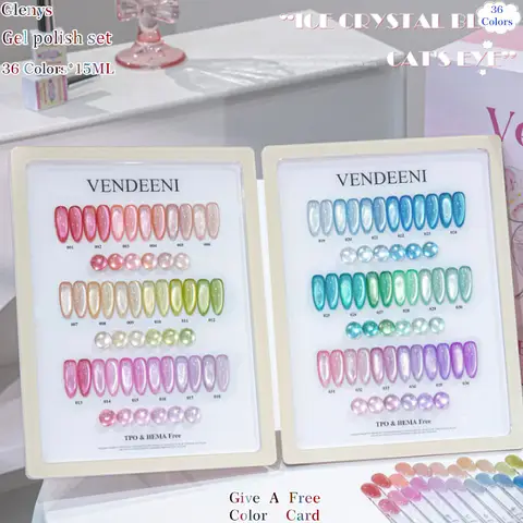Gel de vernis à ongles effet œil de chat fluorescent 36 couleurs Glenys – Le best-seller mondial populaire auprès des salons de manucure