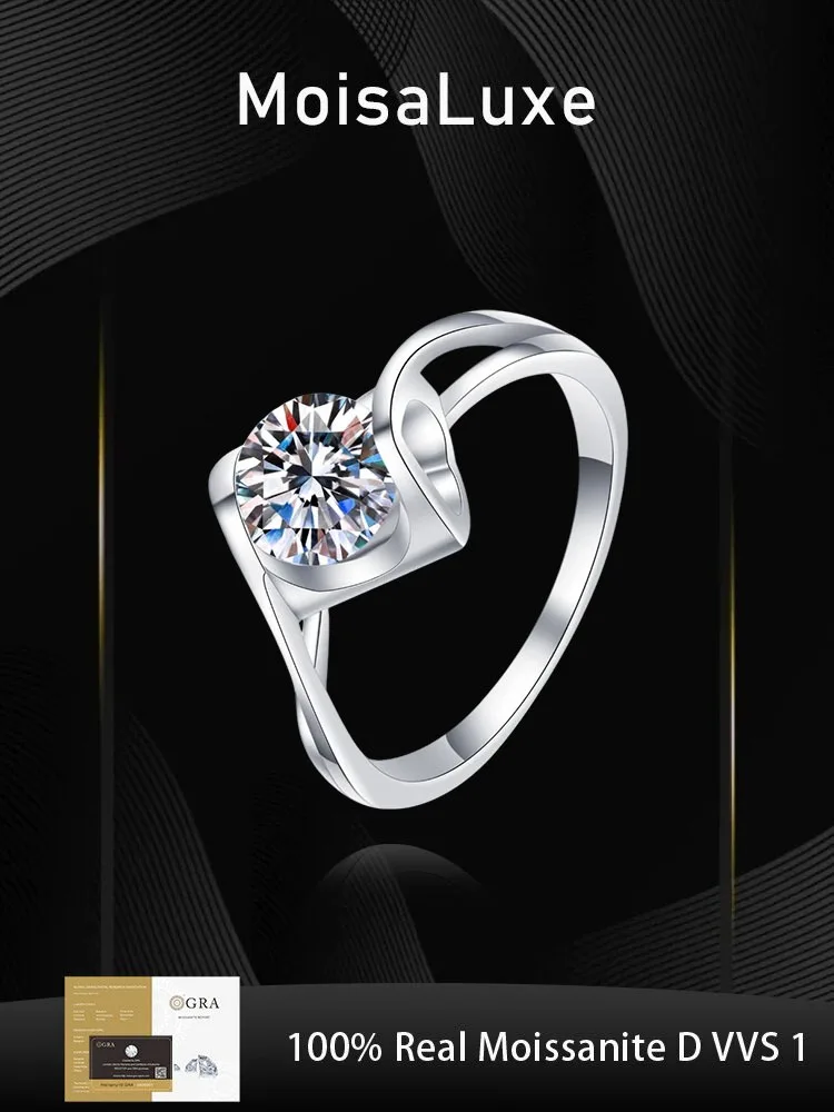 MoisaLuxe Official Store GRA Moissanite Plata Sterling 925 Silver Round Sparkling Hollow Out Love Style Lady Wedding Band
MoisaLuxe Official Store GRA Moissanite Plata Sterling 925 Silver Round Sparkling Hollow Out Love Style Lady Wedding Band