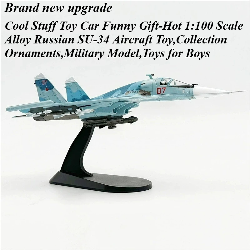 Cool Stuff Toy Car Funny Gift-Hot 1:100 Scale Alloy Russian SU-34 Aircraft Toy,Collection Ornaments,Military Model,Toys for Boys
Cool Stuff Toy Car Funny Gift-Hot 1:100 Scale Alloy Russian SU-34 Aircraft Toy,Collection Ornaments,Military Model,Toys for Boys