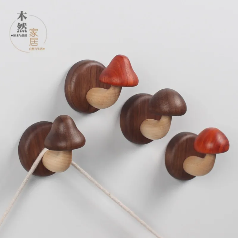 Mushroom hook No punching, no trace adhesive Solid wood coat Creative wooden storage hook Log coat
Mushroom hook No punching, no trace adhesive Solid wood coat Creative wooden storage hook Log coat