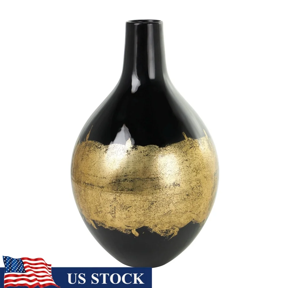 Contemporary Abstract Black Metal Vase with Gold Accent Stylish Decorative Piece Flowers Indoor Decor Elegant Glossy Finish
Contemporary Abstract Black Metal Vase with Gold Accent Stylish Decorative Piece Flowers Indoor Decor Elegant Glossy Finish
