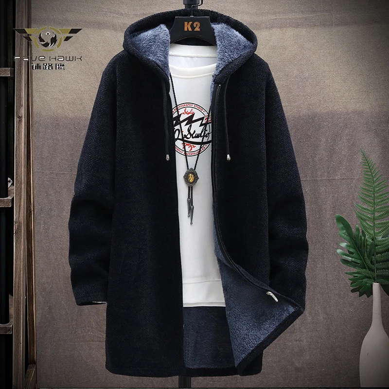Men's Winter Thick Sweatercoat Fleece Cardigan Casual Sweaters Jacket Slim Long Warm Hooded Sweater Solid Outwear Coats
Men's Winter Thick Sweatercoat Fleece Cardigan Casual Sweaters Jacket Slim Long Warm Hooded Sweater Solid Outwear Coats