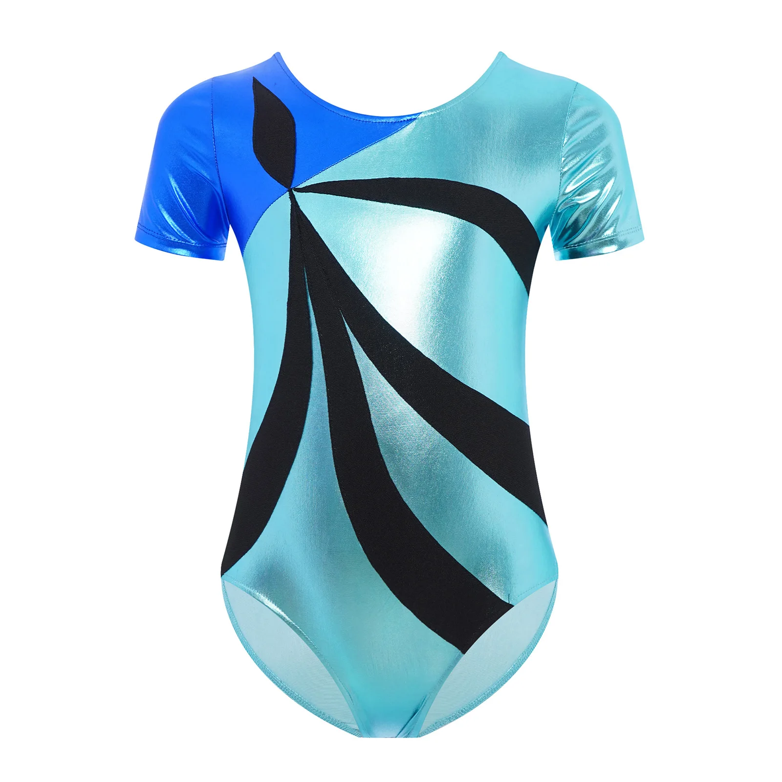 Kid Girl Ballet Dance Unitard Short Sleeve U Back Color Block Metallic Leotard Bodysuit for Skating Gymnastic Performance Party
Kid Girl Ballet Dance Unitard Short Sleeve U Back Color Block Metallic Leotard Bodysuit for Skating Gymnastic Performance Party