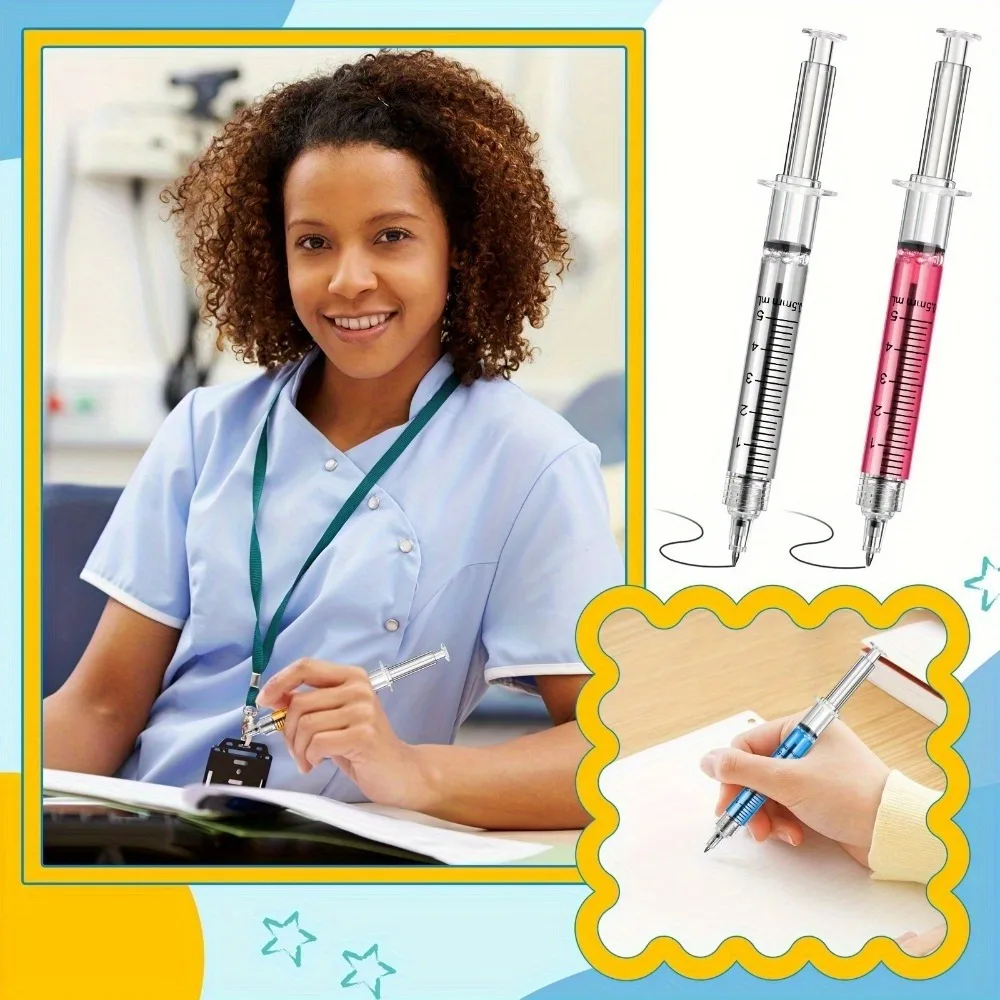 Assorted Colors, 12-Pack, Double-Sided Syringe-Shaped Ballpoint Pens - Fun and unique multi-color syringe-shaped ballpoint pens, creative gifts perfect for nurses and doctors, and a great choice for birthdays, parties, and Nurses' Day
Assorted Colors, 12-Pack, Double-Sided Syringe-Shaped Ballpoint Pens - Fun and unique multi-color syringe-shaped ballpoint pens, creative gifts perfect for nurses and doctors, and a great choice for birthdays, parties, and Nurses' Day