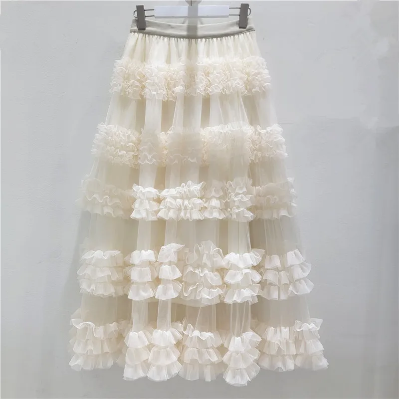 French Chic Mesh A-line Skirt - New Summer Collection: Ballet-inspired, High-waisted, Figure-flattering, Tiered Maxi Skirt
French Chic Mesh A-line Skirt - New Summer Collection: Ballet-inspired, High-waisted, Figure-flattering, Tiered Maxi Skirt