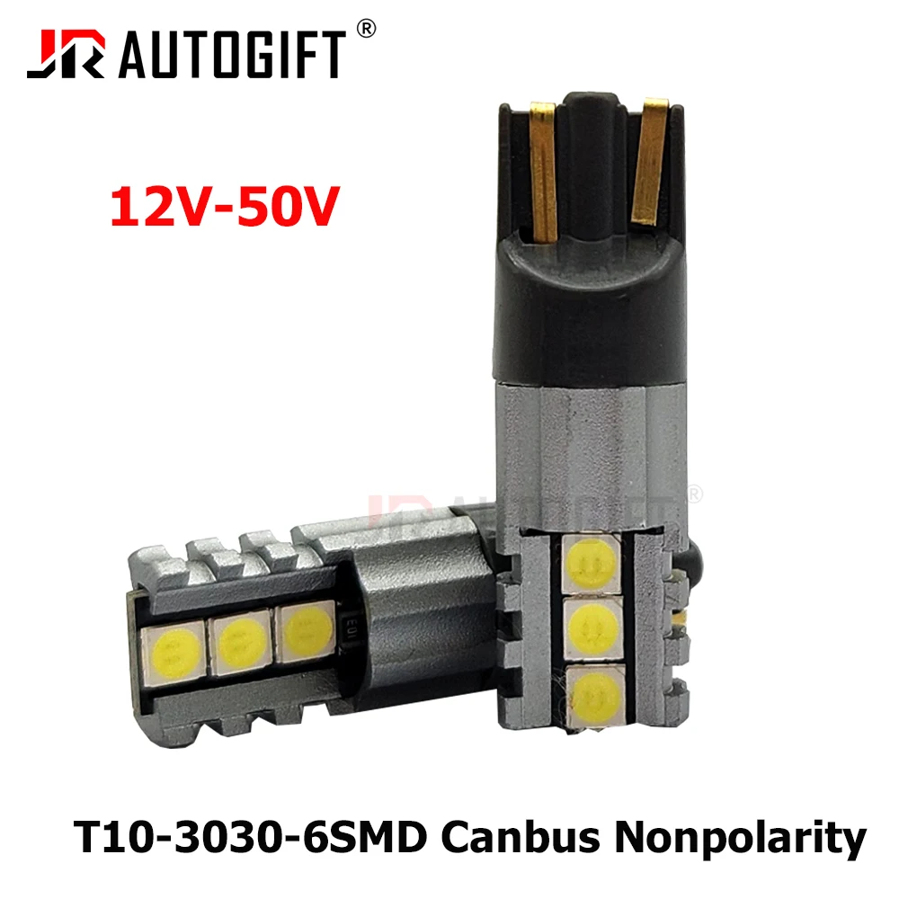 100X 12-50V T10 W5W Car LED Bulb 168 194 3030 6SMD Canbus No Error Super Bright Interior Clearance License Plate Light Dome Lamp
100X 12-50V T10 W5W Car LED Bulb 168 194 3030 6SMD Canbus No Error Super Bright Interior Clearance License Plate Light Dome Lamp