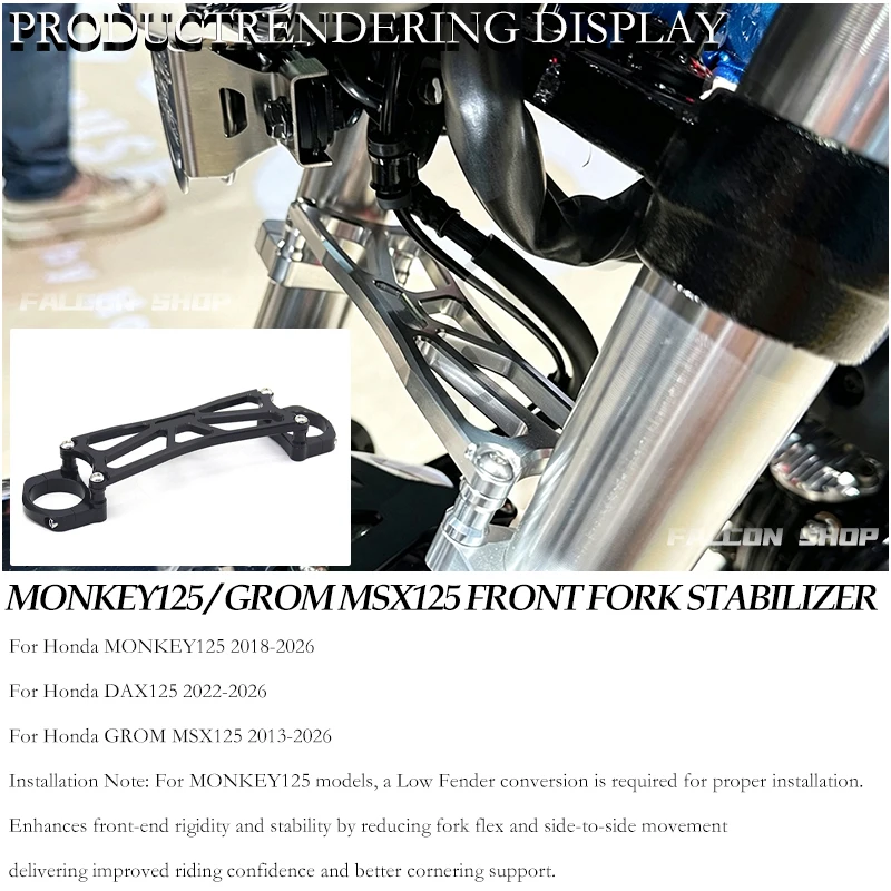 Suitable for Honda Monkey 125 modified front fork stabilizer 2018 2019 2020 2021 2022 2023 2024 2025 2026 DAX125/GROM MSX125
Suitable for Honda Monkey 125 modified front fork stabilizer 2018 2019 2020 2021 2022 2023 2024 2025 2026 DAX125/GROM MSX125