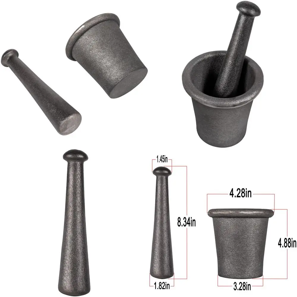 Большой чугунный набор пестика для раствора — дробилка для каменной руды 3,6 кг, измельчитель для золотых паноров, кухонный разрушитель для специй
Большой чугунный набор пестика для раствора — дробилка для каменной руды 3,6 кг, измельчитель для золотых паноров, кухонный разрушитель для специй