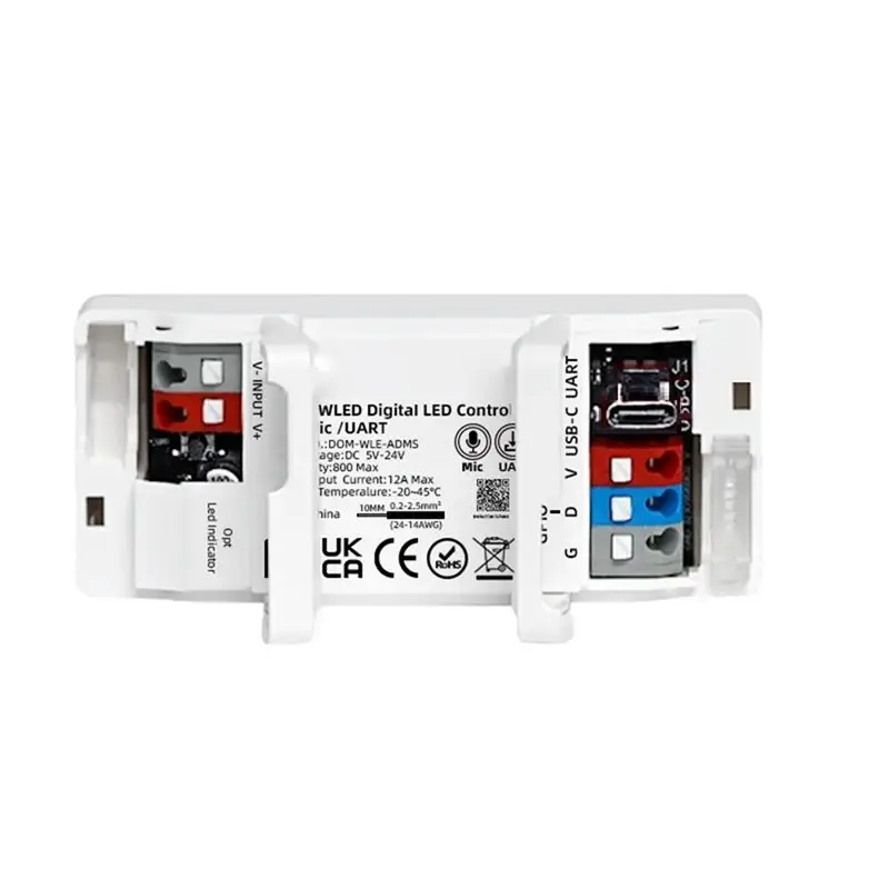 Контроллер AUAU-ESP32 WLED Smart LED для светодиодных лент 5-24В с Wi-Fi, RGB, OTA-обновлением, 800 IC, макс. 16 выходов GPIO для светодиодных светильников
Контроллер AUAU-ESP32 WLED Smart LED для светодиодных лент 5-24В с Wi-Fi, RGB, OTA-обновлением, 800 IC, макс. 16 выходов GPIO для светодиодных светильников
