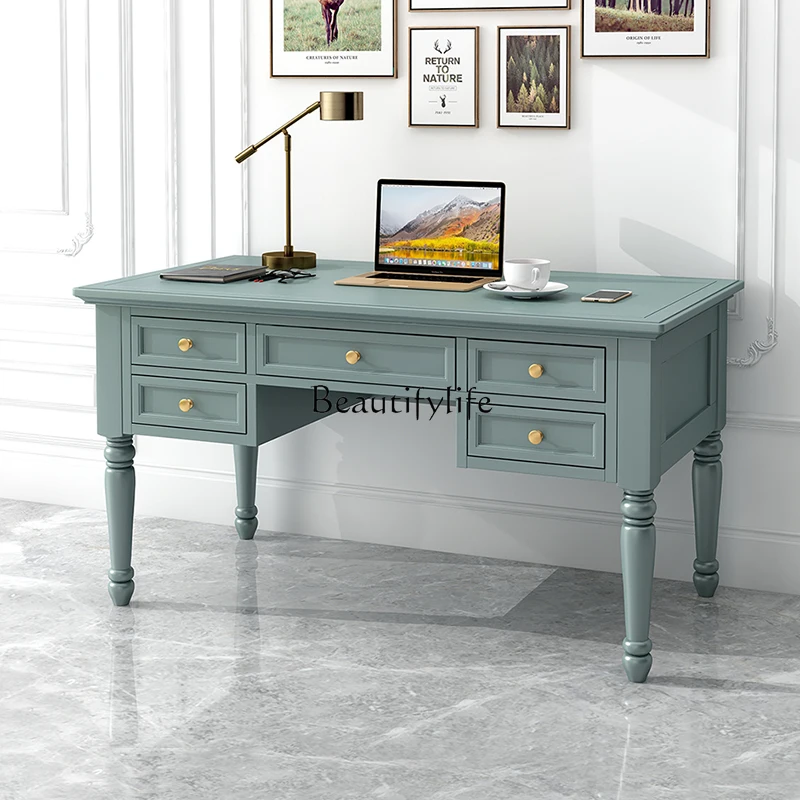 American light luxury ash wood solid wood five pumping writing desk European light luxury desk
American light luxury ash wood solid wood five pumping writing desk European light luxury desk