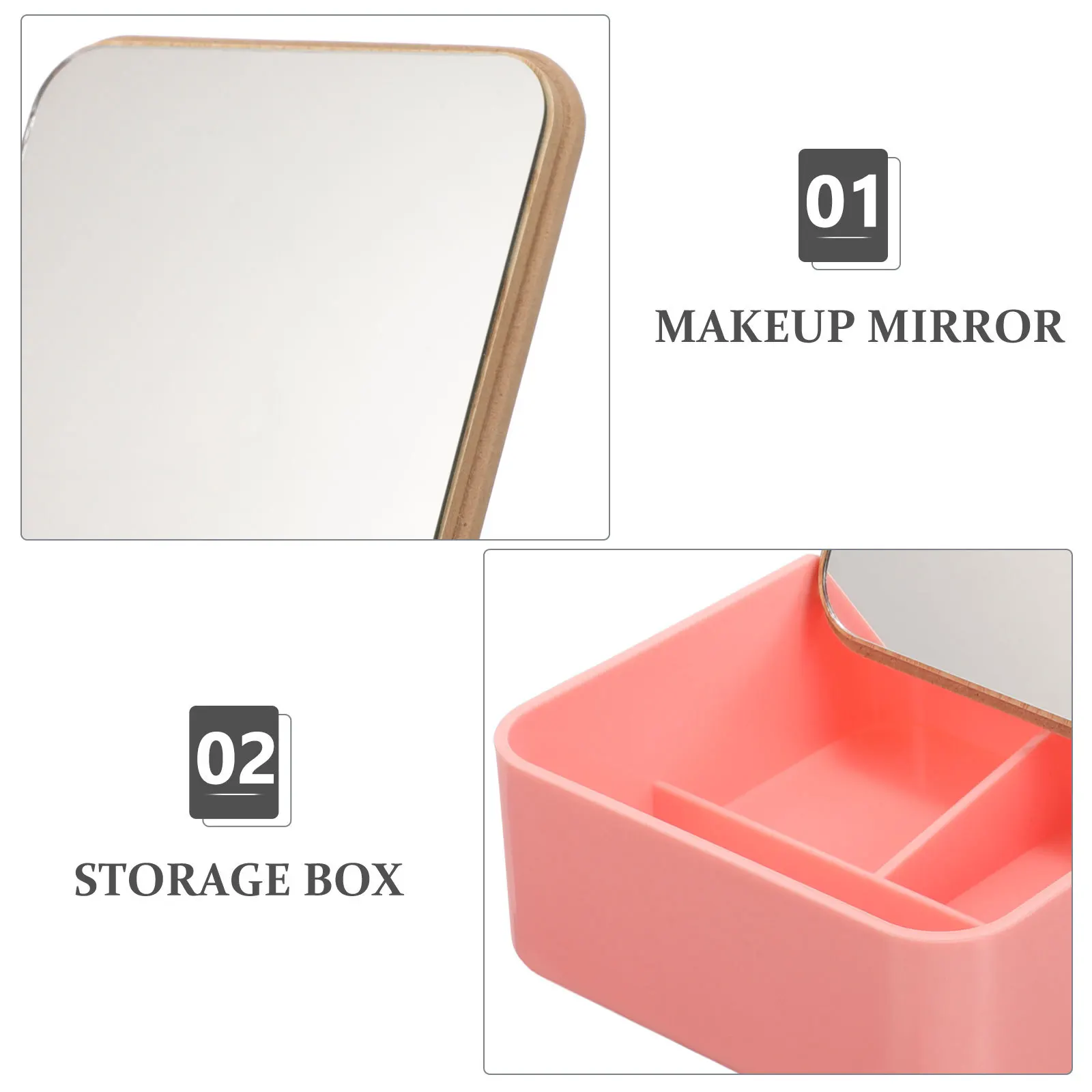 Desktop Makeup Mirror Storage Box Creative Clamshell Design Stable Base High Definition Clear Mirror Storage Holder for Home Use
Desktop Makeup Mirror Storage Box Creative Clamshell Design Stable Base High Definition Clear Mirror Storage Holder for Home Use