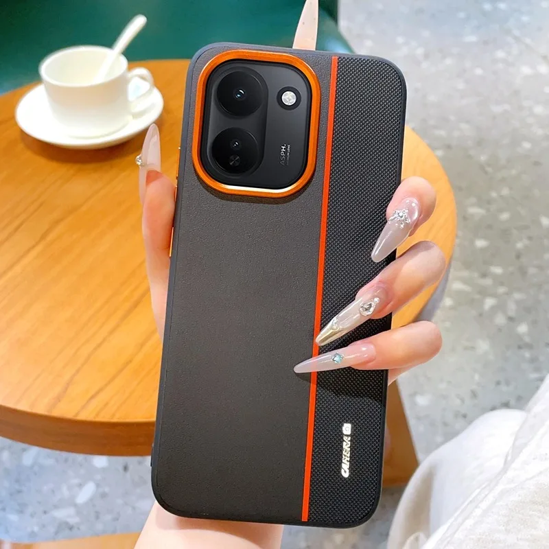 Luxury Business Splicing Leather Case for iQOO Z11 Z11x, Shockproof Full Body Cover with Metal Buttons for iQOO Z11
Luxury Business Splicing Leather Case for iQOO Z11 Z11x, Shockproof Full Body Cover with Metal Buttons for iQOO Z11