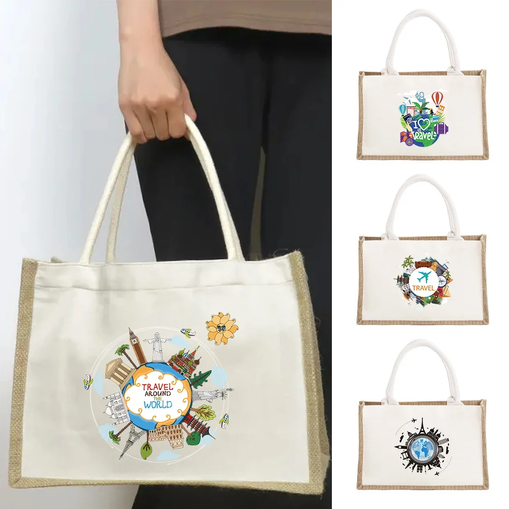 Portable Shopping Bags Travel Printing Stylish Minimalist Design Tote Bag Grocery Beach Outdoor Casual Commute Storage Handbag
Portable Shopping Bags Travel Printing Stylish Minimalist Design Tote Bag Grocery Beach Outdoor Casual Commute Storage Handbag