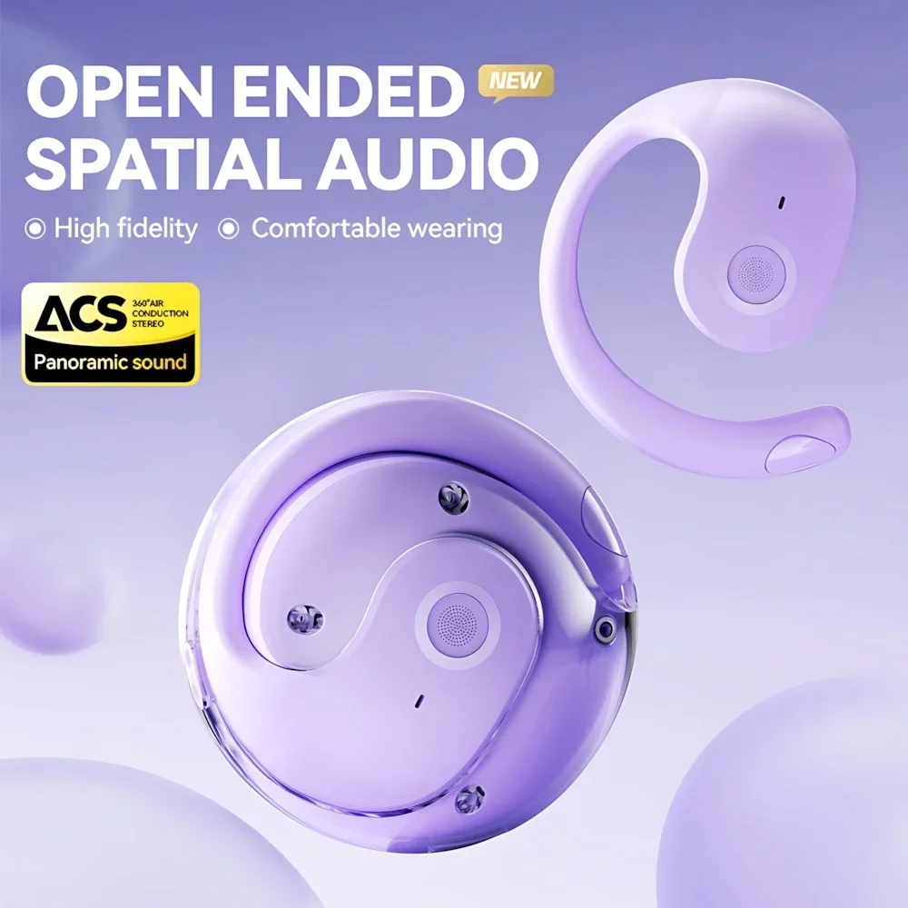 OWS EarHook Wireless Headphone Bluetooth Headset With Mics Stereo Sound Earphone Smart Touch Sports Waterproof Earbuds For Phone
OWS EarHook Wireless Headphone Bluetooth Headset With Mics Stereo Sound Earphone Smart Touch Sports Waterproof Earbuds For Phone