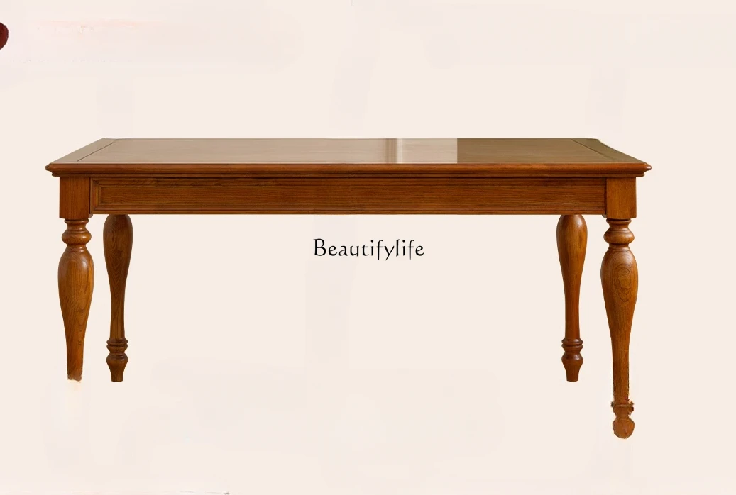 American retro solid wood dining table small apartment rectangular new Chinese modern simple European table
American retro solid wood dining table small apartment rectangular new Chinese modern simple European table