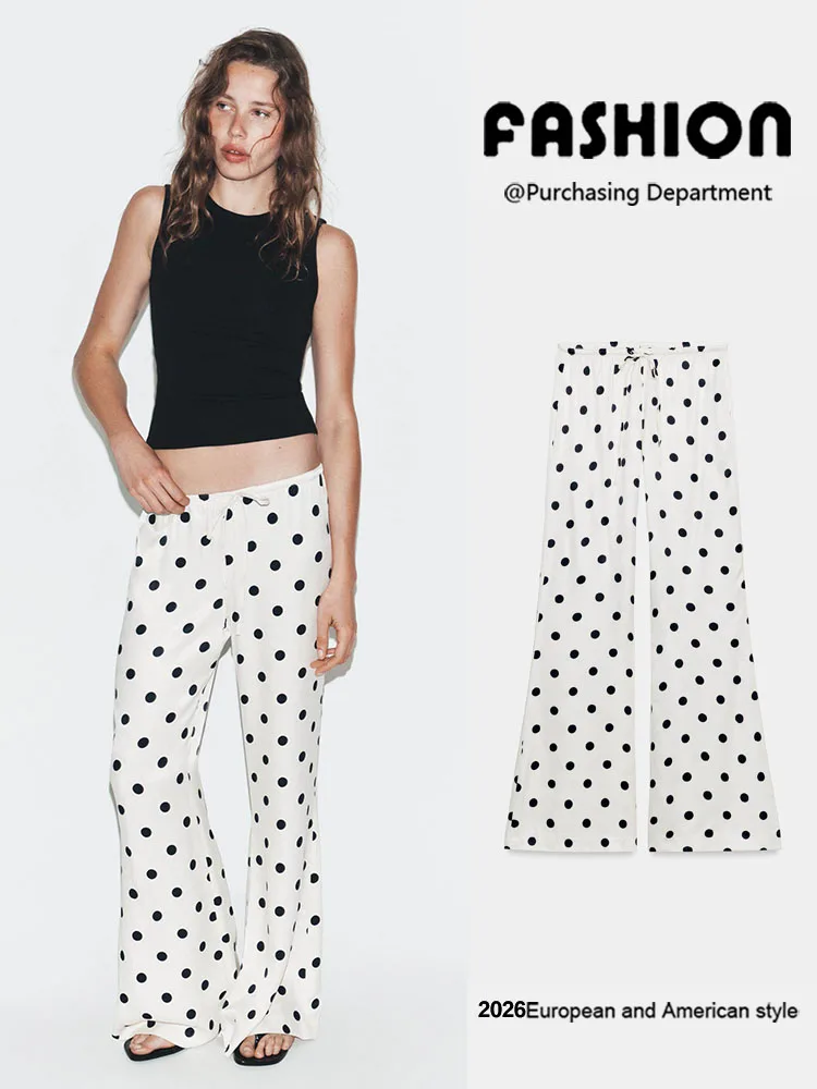 Summer New Women's Polka Dot Silk Satin Belted Pants Versatile mid Waist Trousers Quality Fabric Elegant Style 2026 Spring Co...
Summer New Women's Polka Dot Silk Satin Belted Pants Versatile mid Waist Trousers Quality Fabric Elegant Style 2026 Spring Co...