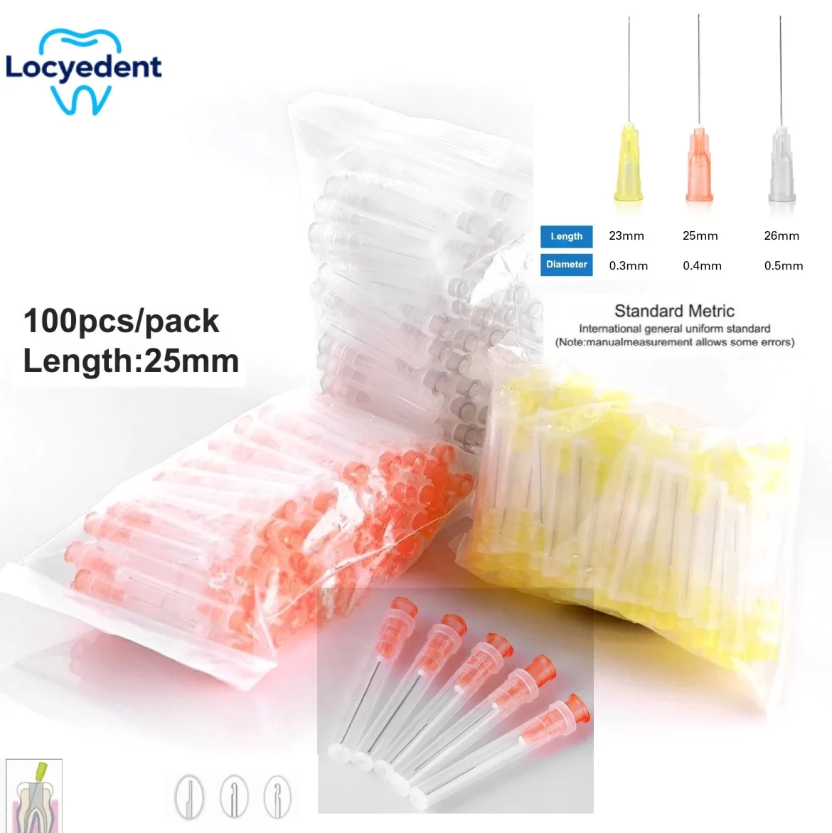 100pcs Dental Endo Irrigation Needle Tip End-Closed Side Hole Endo Syringe Root Canal Washing Needle Tip 25G/27G/30GA 30G
100pcs Dental Endo Irrigation Needle Tip End-Closed Side Hole Endo Syringe Root Canal Washing Needle Tip 25G/27G/30GA 30G