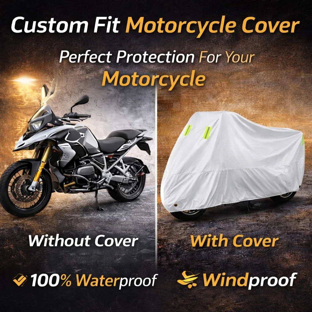 Motorcycle Cover Waterproof Outdoor UV Motorbike Cover Rain Dust Sun Protection Electric Bike Cover
Motorcycle Cover Waterproof Outdoor UV Motorbike Cover Rain Dust Sun Protection Electric Bike Cover