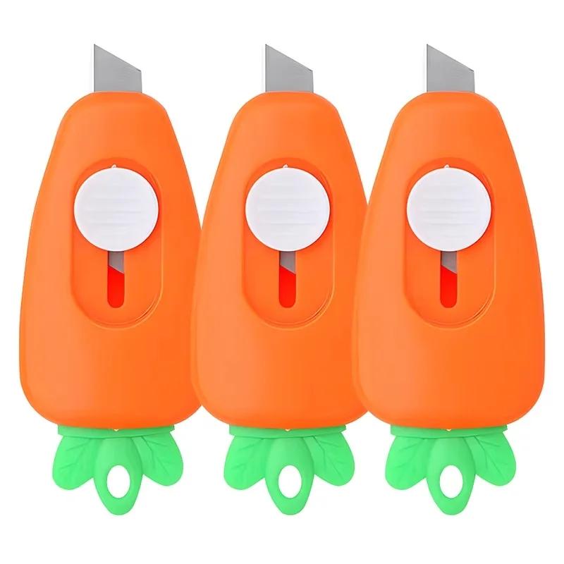 Cute Carrots Telescopic Practical Knife Art Knife Mini Paper Cutter For Handmade Opening Box Wallpaper Cutting School Supplies
Cute Carrots Telescopic Practical Knife Art Knife Mini Paper Cutter For Handmade Opening Box Wallpaper Cutting School Supplies