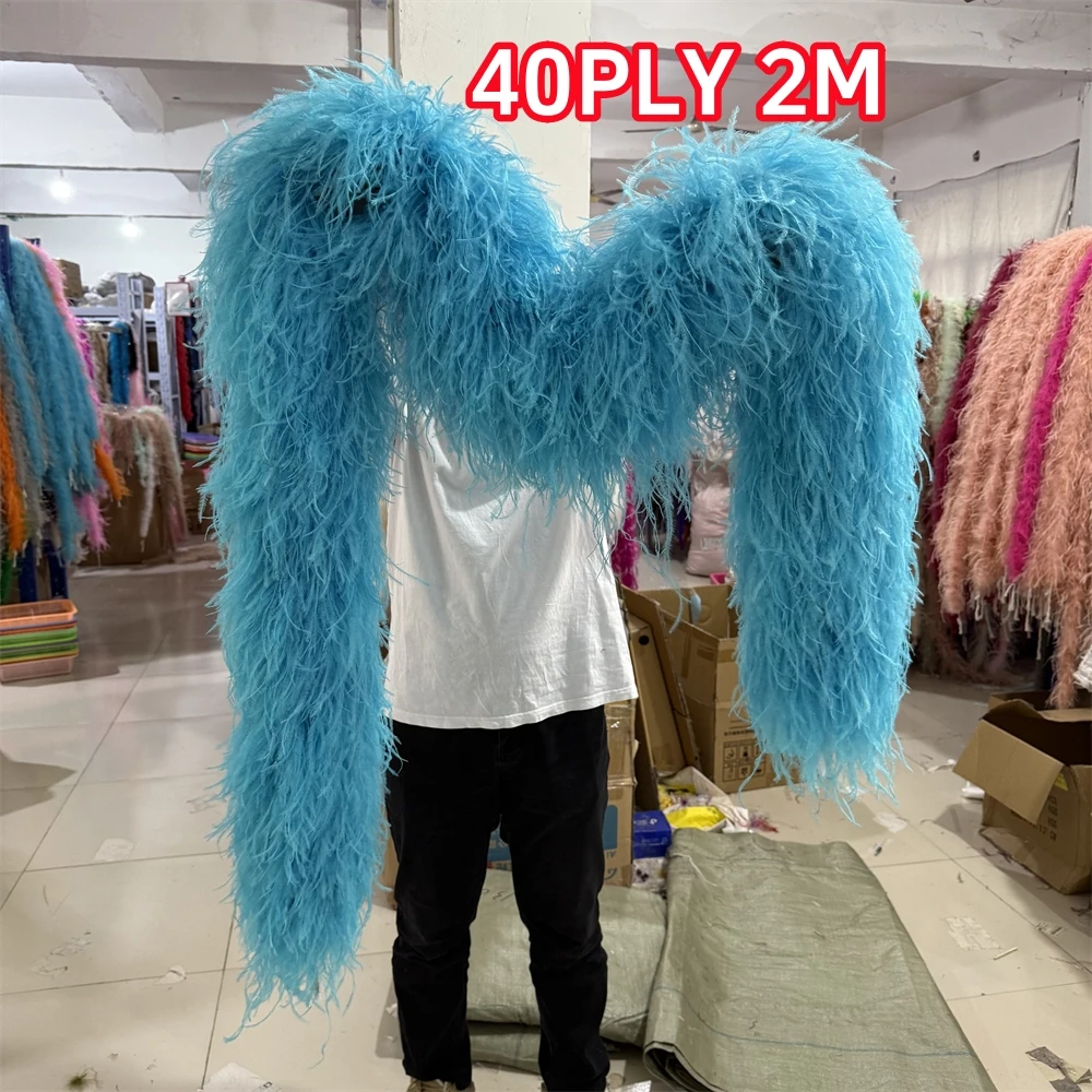 2Meters Sky Blue Ostrich Feather Boa 40 Layers Fluffy Ostrich Trim Costume Boa Plumes Shawl for Wedding Dress Scarf Dcoration
2Meters Sky Blue Ostrich Feather Boa 40 Layers Fluffy Ostrich Trim Costume Boa Plumes Shawl for Wedding Dress Scarf Dcoration