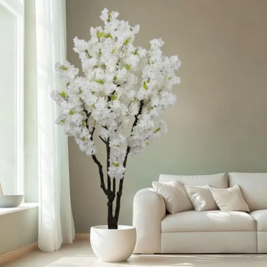 6Feet Tall Cherry Blossom Artificial Tree, Handmade Tree, Fake Flower Faux Silk Leaves Plant, Artificial Plants for Home Office
6Feet Tall Cherry Blossom Artificial Tree, Handmade Tree, Fake Flower Faux Silk Leaves Plant, Artificial Plants for Home Office