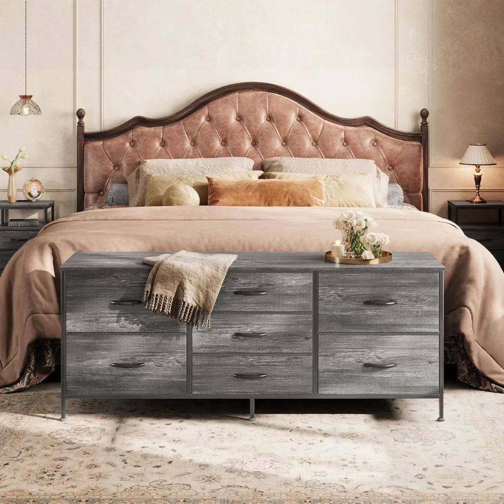 Dresser for Bedroom, 55 Inch TV Stand for 43, 55, 60 Inch TV, Long Fabric Dresser for Closet, TV Stand with 7 Drawers, Storage,
Dresser for Bedroom, 55 Inch TV Stand for 43, 55, 60 Inch TV, Long Fabric Dresser for Closet, TV Stand with 7 Drawers, Storage,