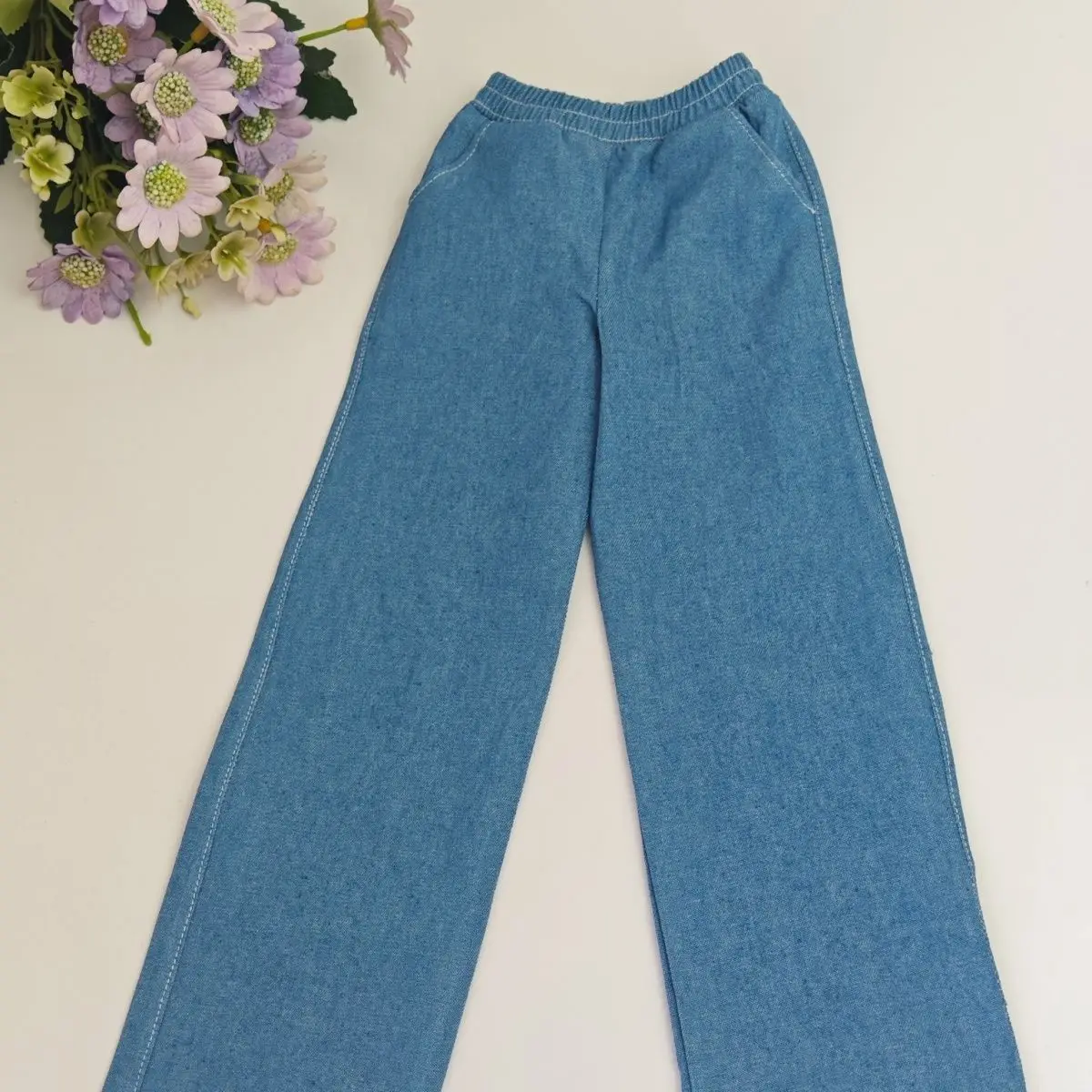New 1/3 Doll's Clothes for 60cm Bjd Doll Denim Wide Leg Pants Girl Toys Dress Up Play House Fashion Doll Accessories, No Doll
New 1/3 Doll's Clothes for 60cm Bjd Doll Denim Wide Leg Pants Girl Toys Dress Up Play House Fashion Doll Accessories, No Doll