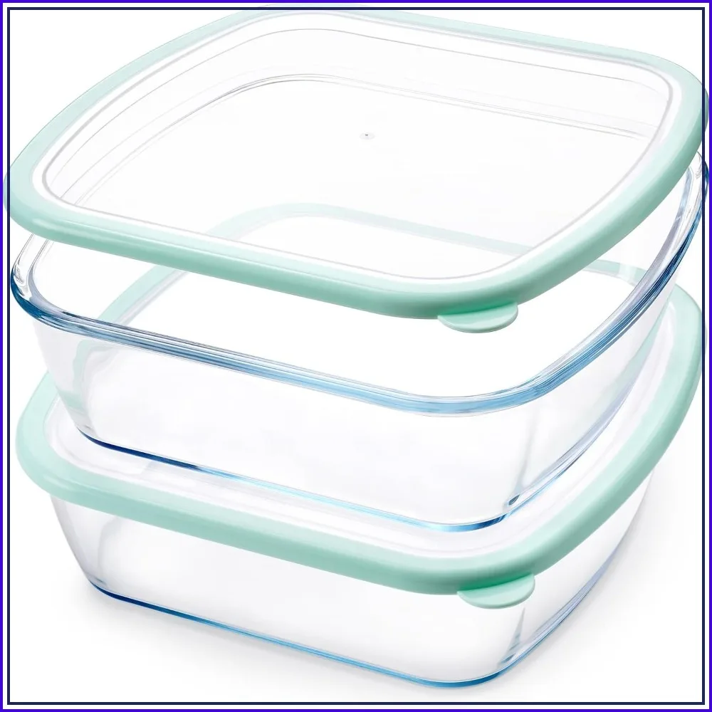 9x9 Square Glass Baking Dish with Lid 2 Pack, 2.6L, Oven & Dishwasher Safe, Curved Design, Deeper for Lasagna
9x9 Square Glass Baking Dish with Lid 2 Pack, 2.6L, Oven & Dishwasher Safe, Curved Design, Deeper for Lasagna