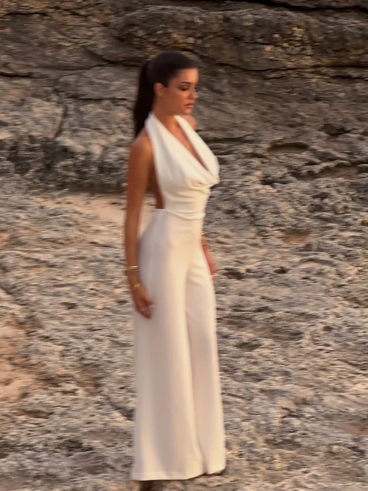 Lady Sexy Draped Neckline Jumpsuit Women Casual Solid Sleeveless Off-shoulder Straight Wide-leg Jumpsuits 2026 Vacation Outfits
Lady Sexy Draped Neckline Jumpsuit Women Casual Solid Sleeveless Off-shoulder Straight Wide-leg Jumpsuits 2026 Vacation Outfits